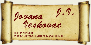 Jovana Veškovac vizit kartica